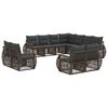 vidaXL Conjunto de Sof&aacute; de Jardim 11 unid. Cinza e Cinza Escuro