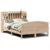 vidaXL Cama com estante sem colch&atilde;o 150x200 cm pinho maci&ccedil;o