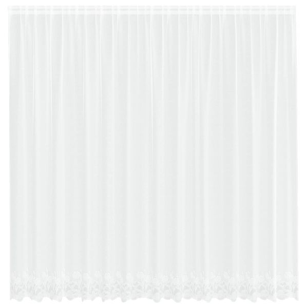 vidaXL Cortina de Renda com cortinas Branco 200 x 400 cm Poli&eacute;ster