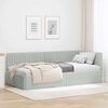 vidaXL Estrutura de Cama de Canto Cinzento-claro 90 cm x 200 cm Veludo