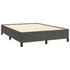 vidaXL Estrutura de cama sem colch&atilde;o 140x190 cm veludo cinzento-escuro