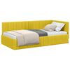 vidaXL Estrutura de Cama de Canto Amarelo 100 cm x 200 cm Veludo