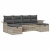 vidaXL Conjunto de Sof&aacute; de Jardim 6 unid. Rattan Sint&eacute;tico