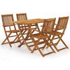 vidaXL 5 pcs conjunto dobr&aacute;vel de jantar p/ jardim ac&aacute;cia maci&ccedil;a