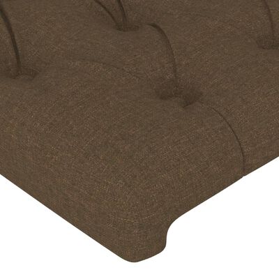 vidaXL Cabeceira de cama tecido 80x7x78/88 cm castanho