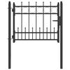 vidaXL Port&atilde;o de Cerca HORST 100 x 75 cm Metal Preto Tranc&aacute;vel