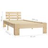 vidaXL Estrutura de cama 90x200 cm pinho maciço