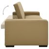 vidaXL Sof&aacute;-cama couro artificial cappuccino