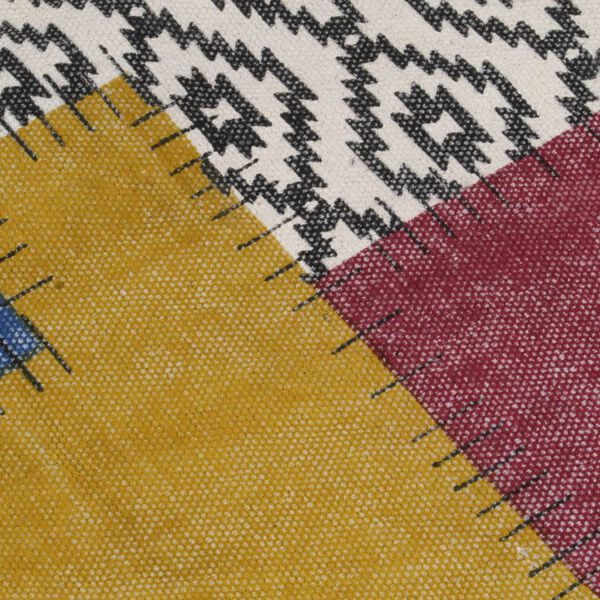 vidaXL Tapete Kilim tecido &agrave; m&atilde;o 120x180 cm algod&atilde;o padr&atilde;o multicor