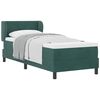 vidaXL Cama Box com colch&atilde;o Verde-escuro 80 x 200 cm Veludo