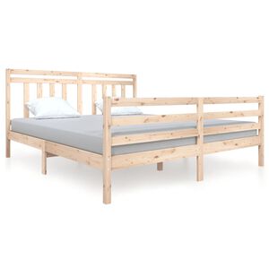 vidaXL Estrutura de cama 180x200 cm super king madeira maci&ccedil;a
