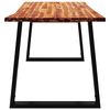 vidaXL Mesa de jantar c/ bordas vivas 140x80x75 cm acácia maciça