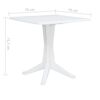 vidaXL Mesa de Jardim Branco 70 x 70 x 71.7 cm Pl&aacute;stico