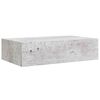 vidaXL Prateleiras parede + gavetas 2 pcs MDF 40x23,5x10 cm cinza cim.