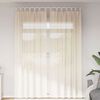vidaXL Cortinas de voile com aba 2 pcs creme