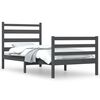vidaXL Estrutura de cama 90x200 cm pinho maci&ccedil;o cinzento