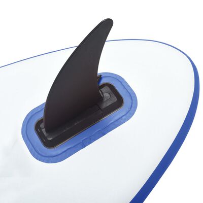 vidaXL Conjunto prancha paddle SUP insuflável c/ vela azul/branco