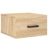vidaXL Mesa de cabeceira montagem na parede 35x35x20 cm cor sonoma