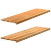vidaXL Soleiras da janela 2 pcs 140x40x2 cm carvalho castanho-claro