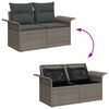 vidaXL Conjunto de Sof&aacute; de Jardim 5 pcs Cinzeto Rattan Sint&eacute;tico