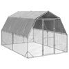 vidaXL Corrida de galinhas com telhado 2,5x4x2,25 m a&ccedil;o galvanizado