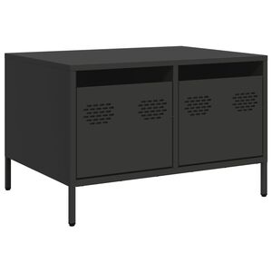 vidaXL M&oacute;vel de TV 68x50x43,5 cm a&ccedil;o laminado a frio preto