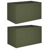vidaXL Vaso de Jardim 2 unid. Verde-Azeitona 80 x 50 x 50 cm