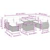 vidaXL 9 pcs conjunto de sof&aacute;s p/ jardim com almofad&otilde;es vime PE bege