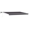 vidaXL Toldo retr&aacute;til manual com LEDs Antracite e Branco 4,5 &times; 3 m