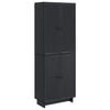 vidaXL Conjunto de Gabinete 2 unid. Preto Derivados de Madeira
