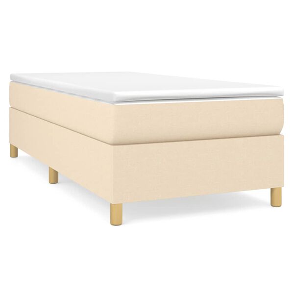 vidaXL Estrutura de cama com molas 80x200 cm creme