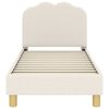 vidaXL Estrutura de Cama para Criança com Cabeceira Creme 70 x 140 cm