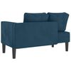 vidaXL Chaise lounge com almofad&otilde;es veludo azul