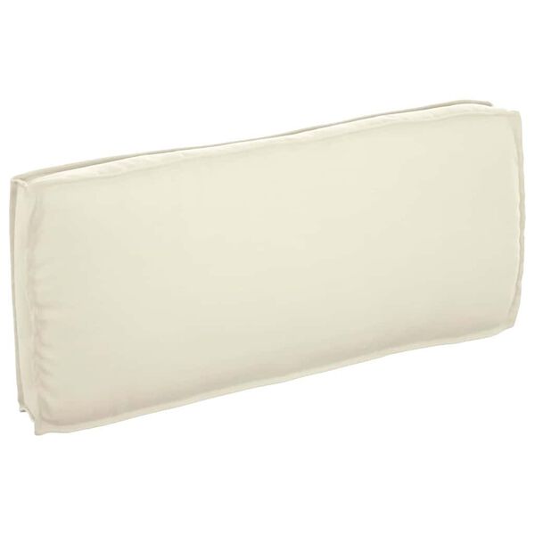 vidaXL Almofada de palete para assento / encosto Creme 120 x 50 x 12 cm