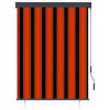 vidaXL Estore de rolo para exterior 120x250 cm laranja e castanho