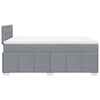 vidaXL Cama boxspring com colch&atilde;o 120x190 cm tecido cinzento-claro