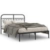vidaXL Estrutura de cama com cabeceira 140x200 cm metal preto