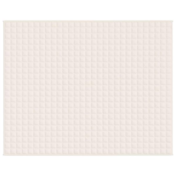 vidaXL Manta pesada 15 kg 235x290 cm tecido creme-claro