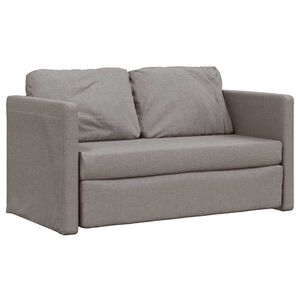 vidaXL Sof&aacute;-cama sem p&eacute;s 112x174x55 cm tecido cinza-acastanhado