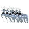 vidaXL Renas de Natal 6 pcs 120 luzes LED branco