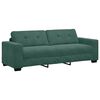 vidaXL Conjunto de Sof&aacute;s 3 pcs Verde Escuro 221 x 80 x 80 cm Veludo