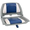 vidaXL 2 pcs conjunto assento barco dobr&aacute;vel 48x51x41 cm azul e branco