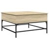 vidaXL Mesa de centro 80x80x45 cm deriv. madeira/metal carvalho sonoma
