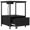 vidaXL Arm&aacute;rio de Cabeceira com gaveta Carvalho Preto 42 x 41 x 56 cm