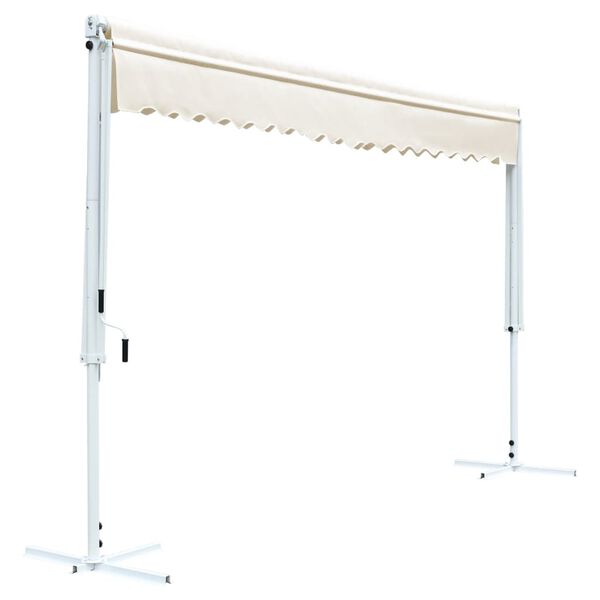 vidaXL Toldo de p&eacute; 600x300 cm creme