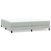 vidaXL Cama com molas sem colch&atilde;o cinzento-claro 200x220 cm veludo