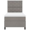 vidaXL Cama Box com colch&atilde;o Cinzento-acastanhado 100 x 200 cm tecido