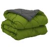 vidaXL Duvet de Ano Inteiro Verde e Antracite 200 x 135 cm Microfibra