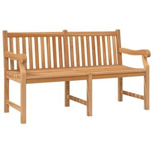 vidaXL Banco de jardim 150 cm madeira de teca maci&ccedil;a