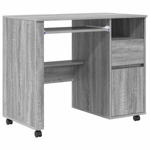 vidaXL Mesa com Rodas Cinza Sonoma Derivados de Madeira